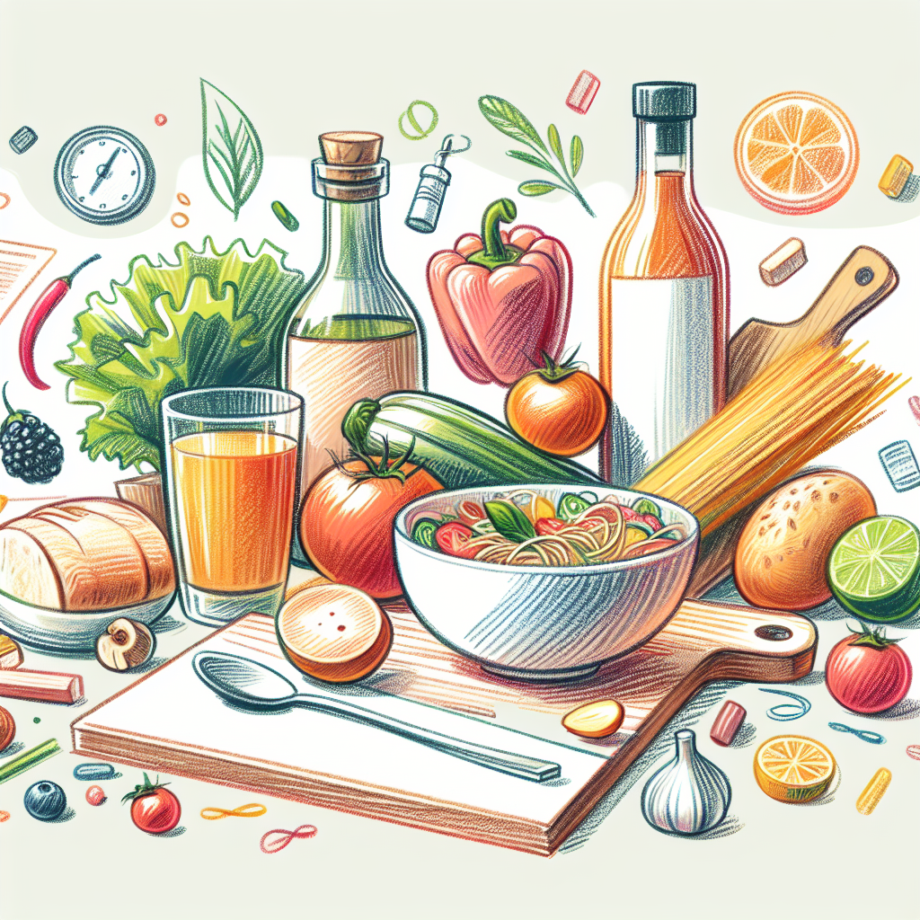 Pastelková ilustrace znázorňující téma: Kulinářství