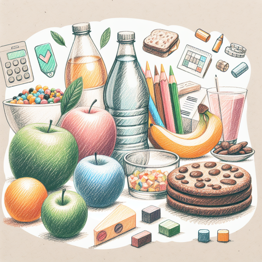 Pastelková ilustrace znázorňující téma: Výživa