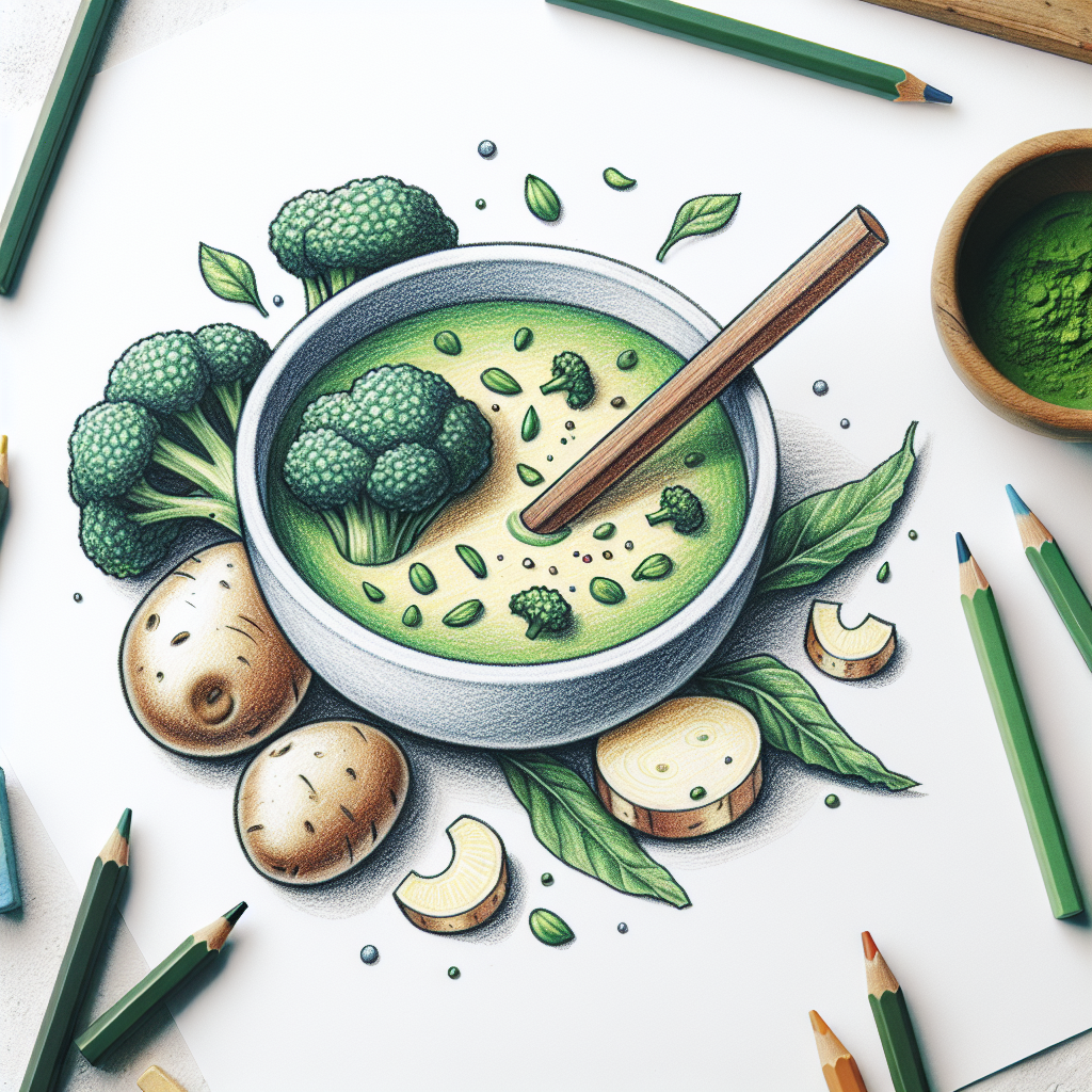 Pastelková ilustrace znázorňující téma: Vaření