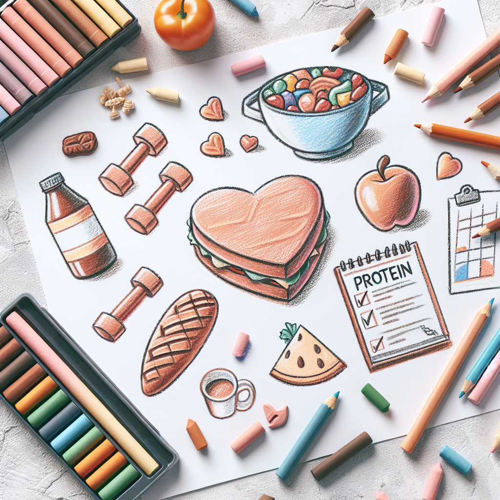 Pastelková ilustrace znázorňující téma: Diety
