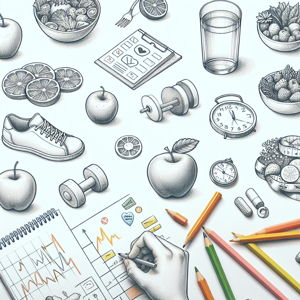 Pastelková ilustrace znázorňující téma: Zdraví a wellness