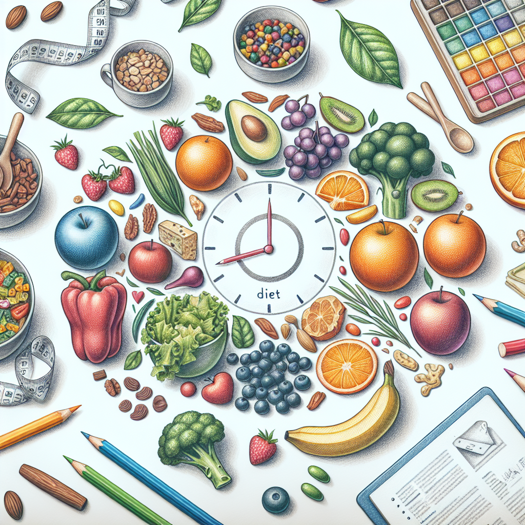 Pastelková ilustrace znázorňující téma: Výživa