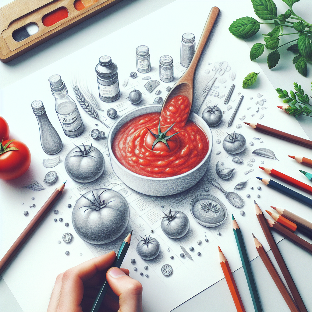 Pastelková ilustrace znázorňující téma: Česká kuchyně
