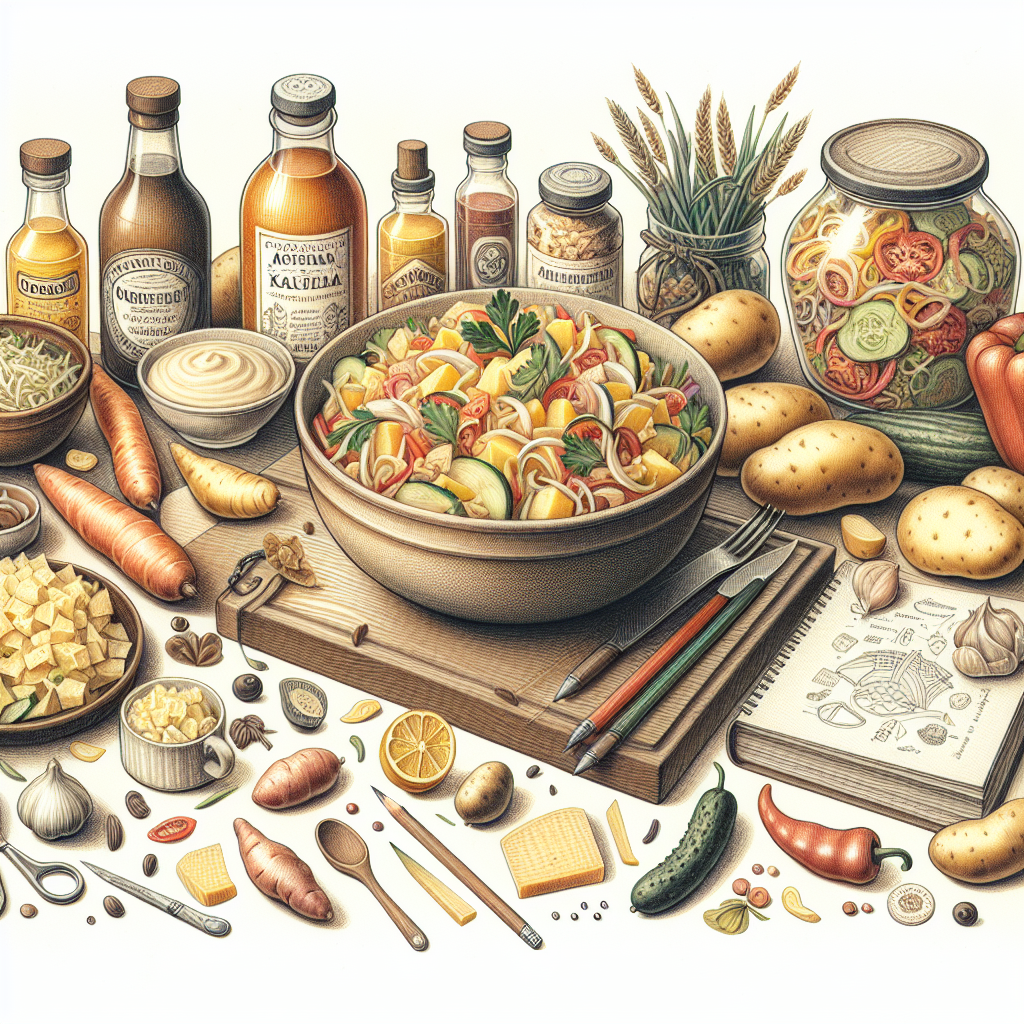 Pastelková ilustrace znázorňující téma: Recepty