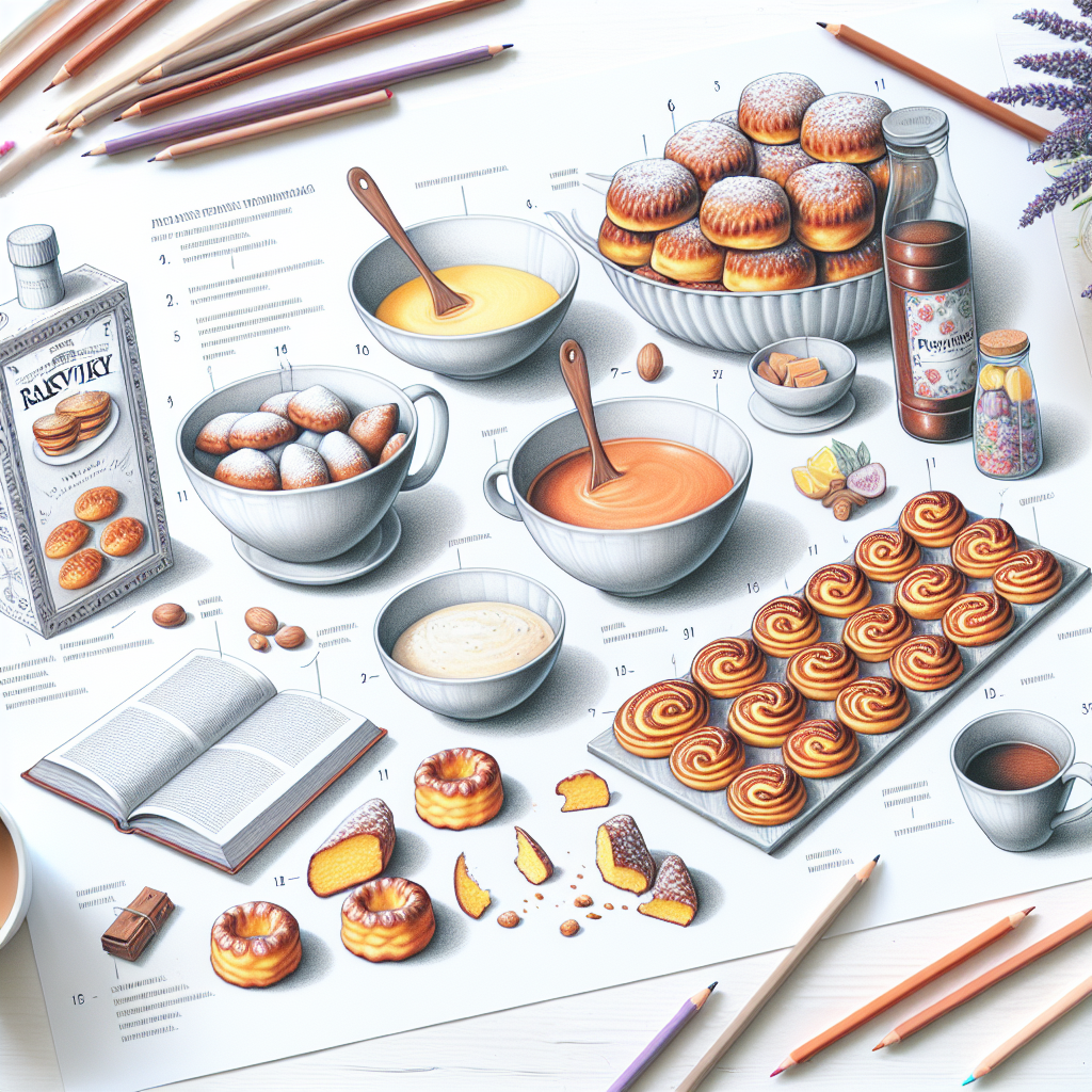 Pastelková ilustrace znázorňující téma: Recepty