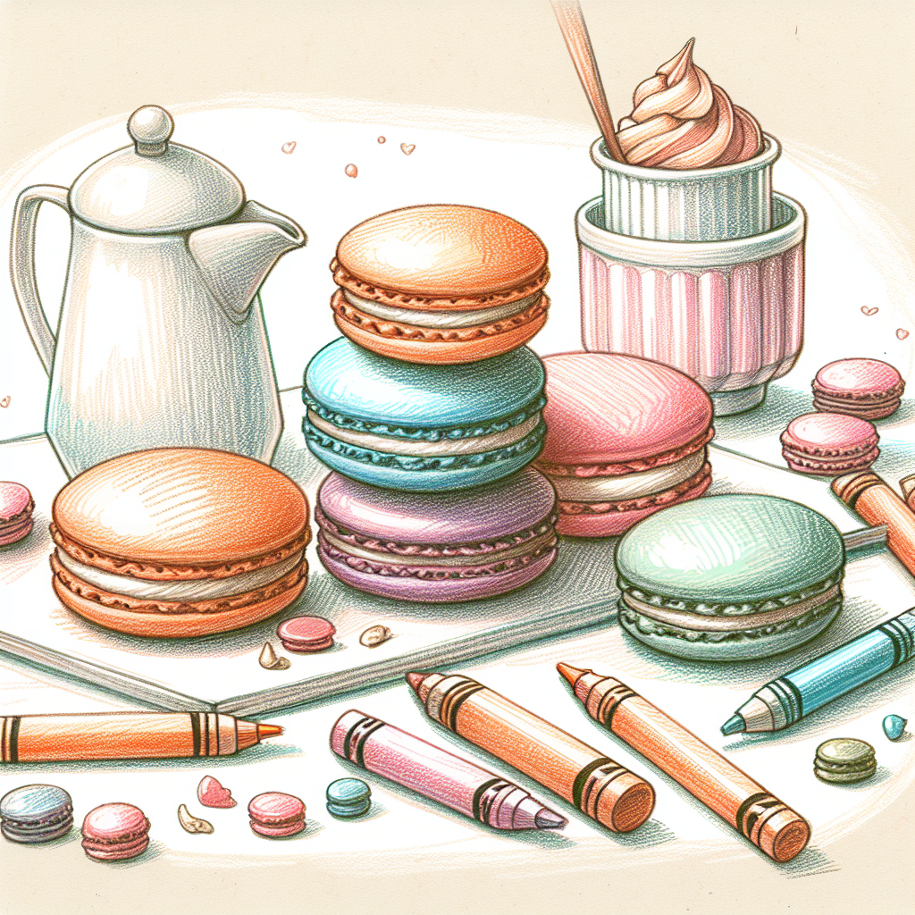 Pastelková ilustrace znázorňující téma: Dezerty