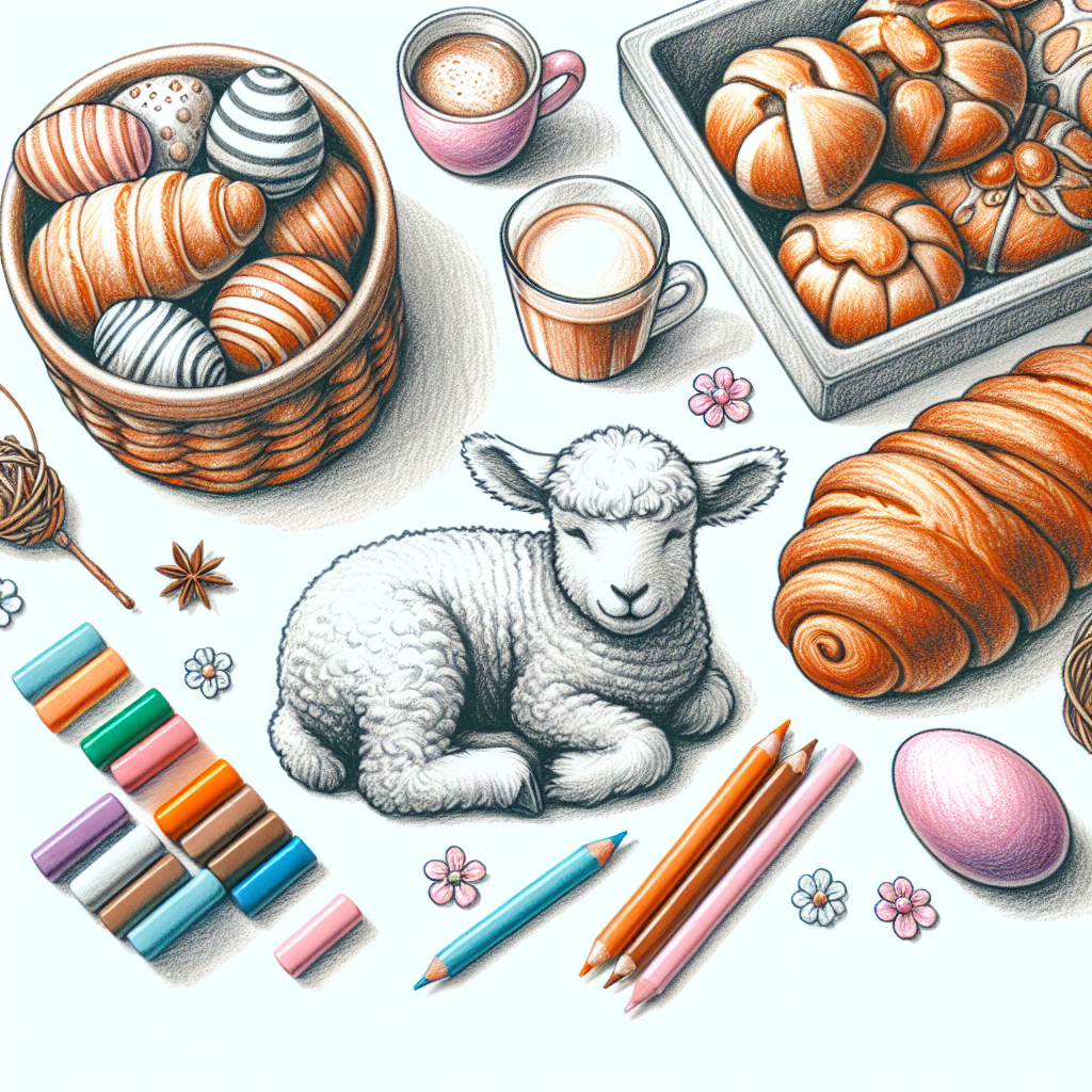 Pastelková ilustrace znázorňující téma: Recepty