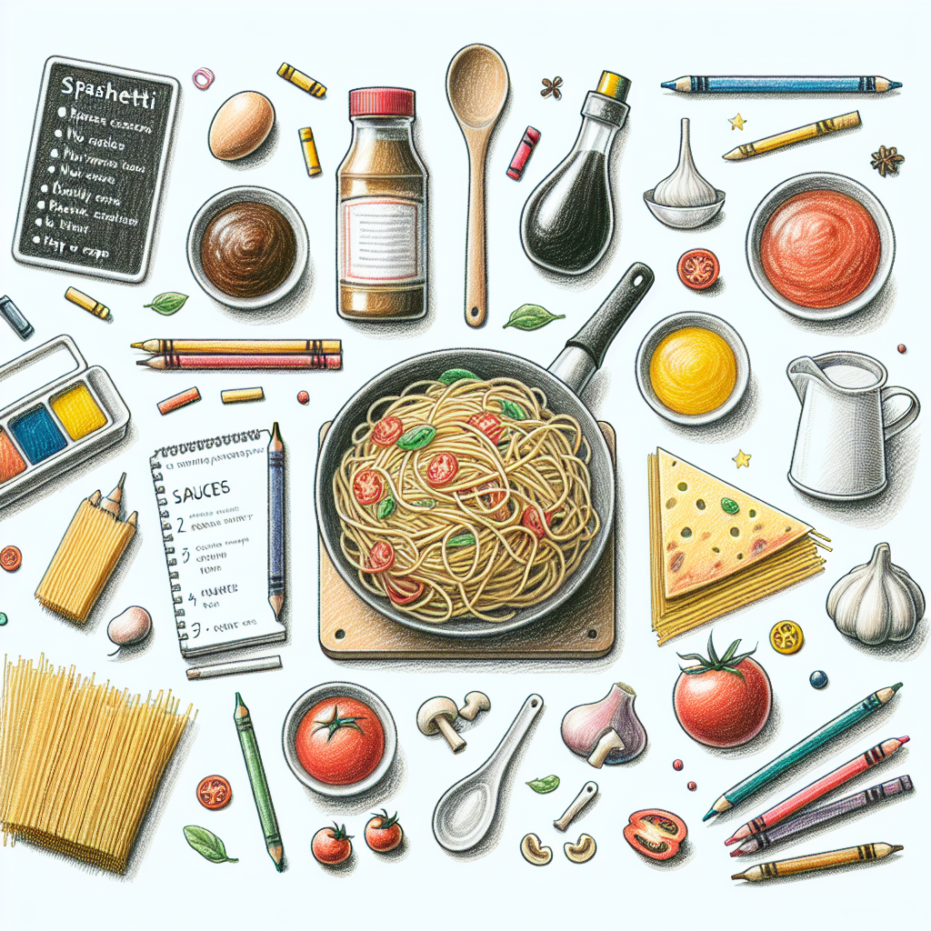 Pastelková ilustrace znázorňující téma: Recepty