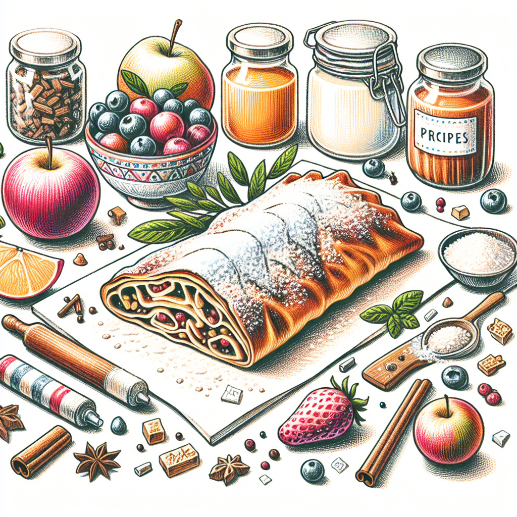 Pastelková ilustrace znázorňující téma: Dezerty