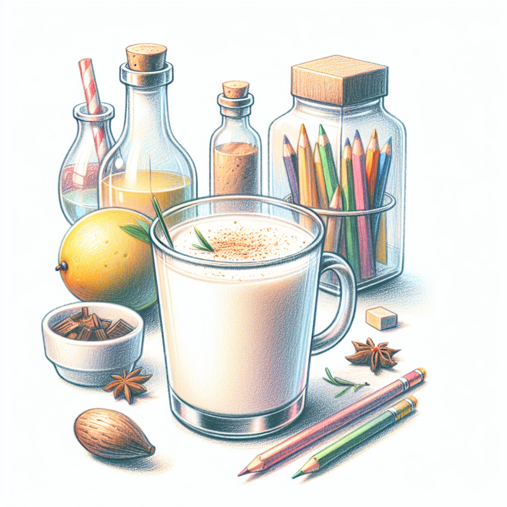 Pastelková ilustrace znázorňující téma: Nápoje