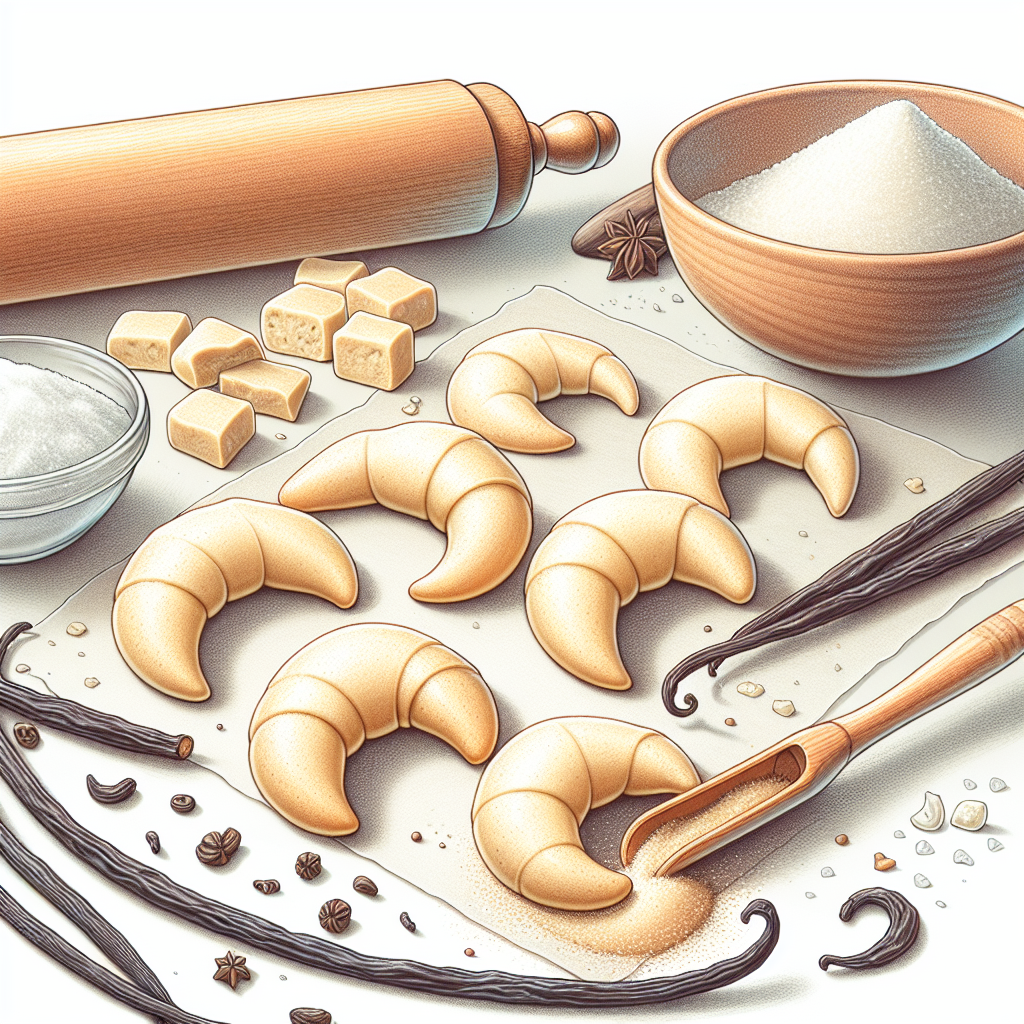 Pastelková ilustrace znázorňující téma: Vánoční cukroví