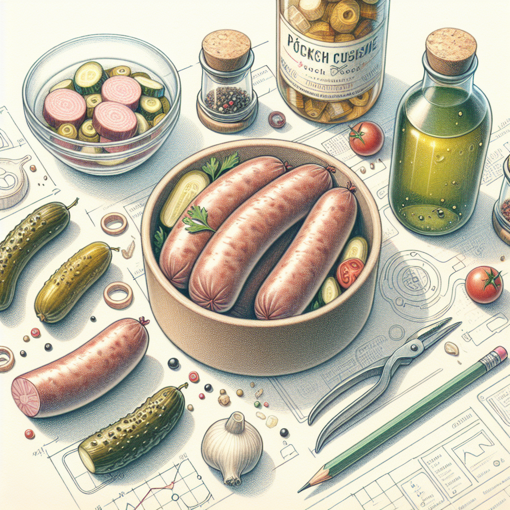 Pastelková ilustrace znázorňující téma: Česká kuchyně