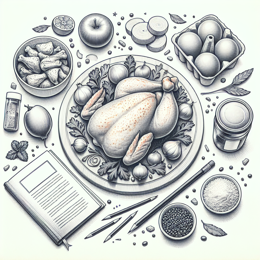 Pastelková ilustrace znázorňující téma: Recepty
