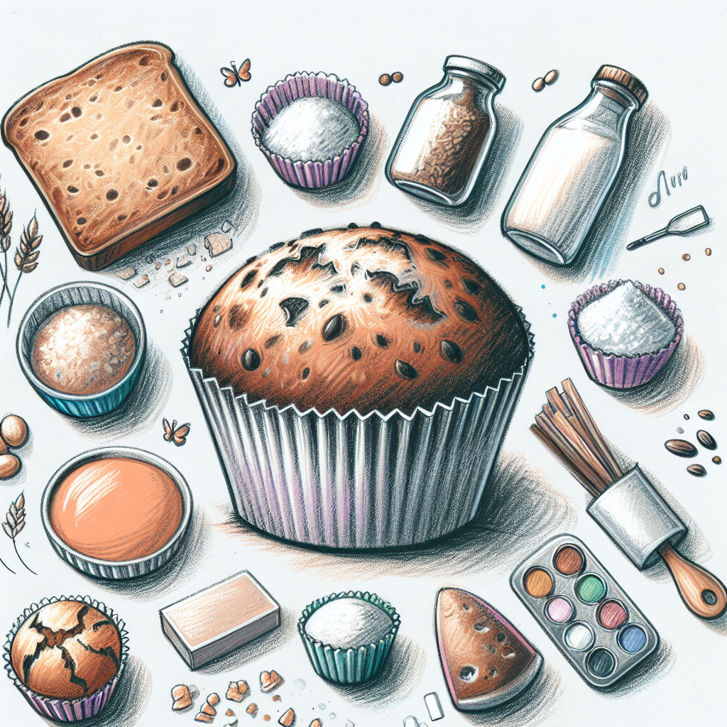 Pastelková ilustrace znázorňující téma: Pečení