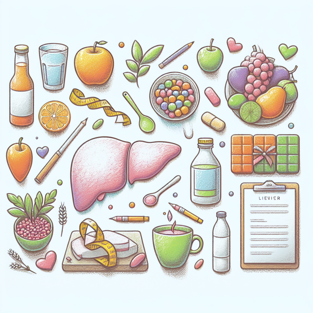 Pastelková ilustrace znázorňující téma: Jaterní dieta
