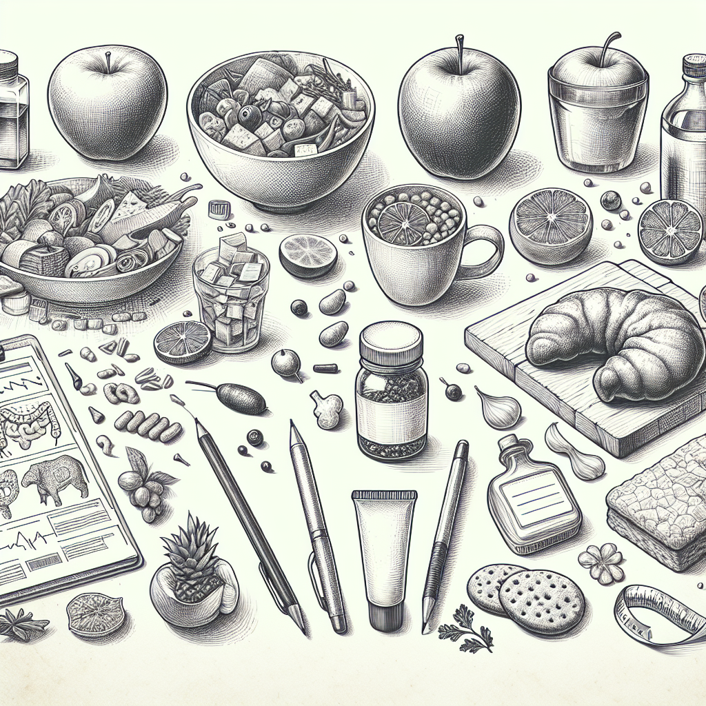 Pastelková ilustrace znázorňující téma: Žlučníková dieta