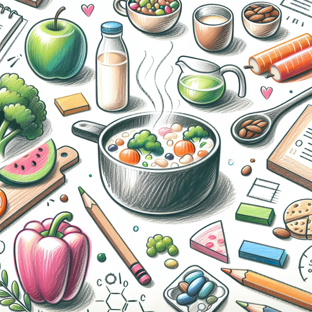 Pastelková ilustrace znázorňující téma: Vaření