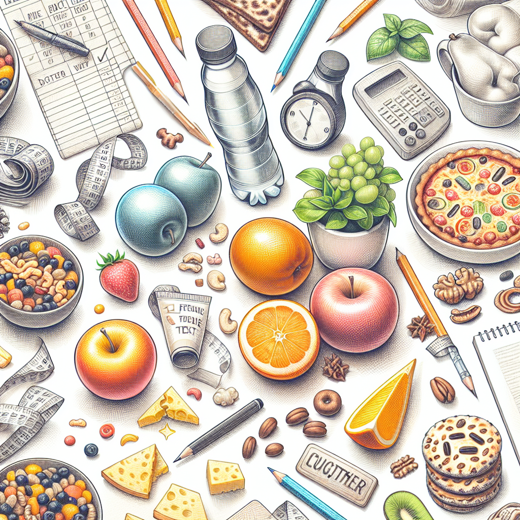 Pastelková ilustrace znázorňující téma: Diety