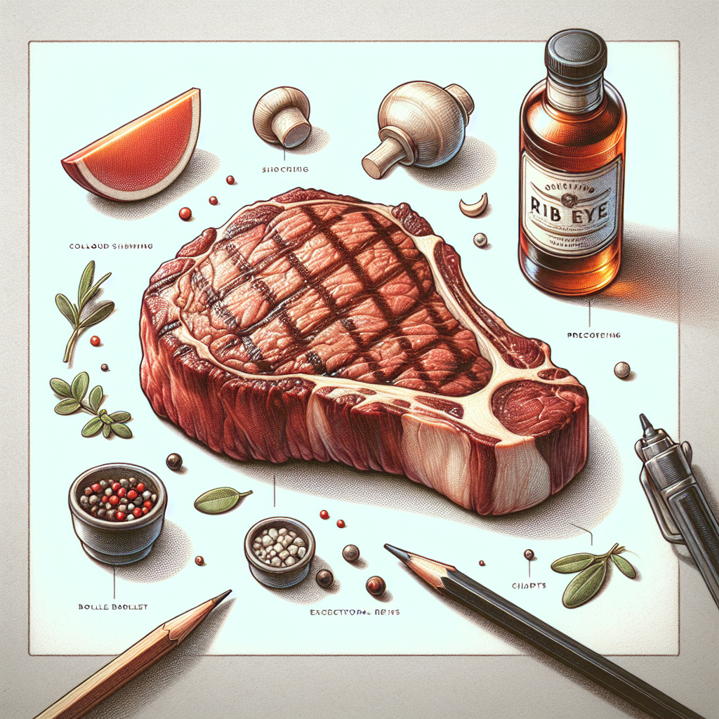 Pastelková ilustrace znázorňující téma: Recepty na maso
