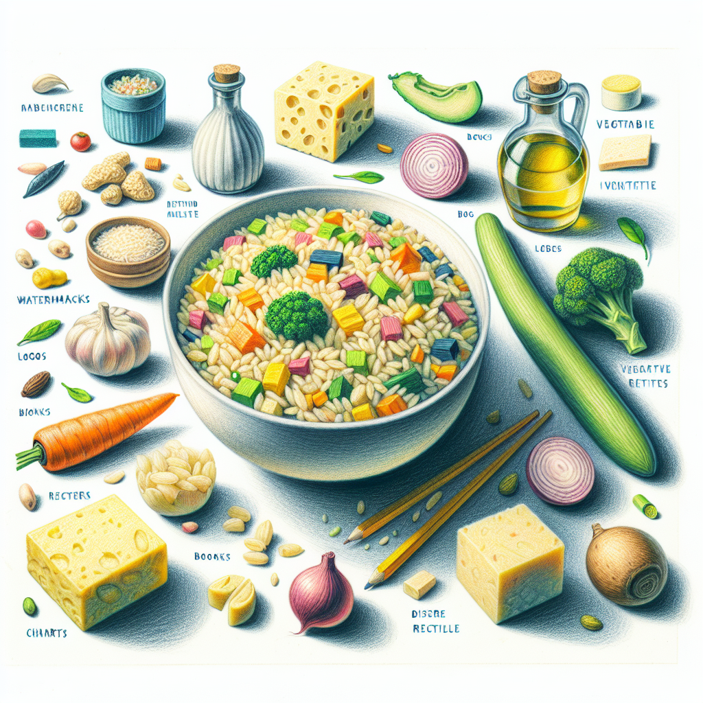 Pastelková ilustrace znázorňující téma: Vegetariánská jídla