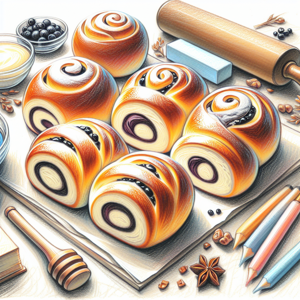 Pastelková ilustrace znázorňující téma: Domácí pečení