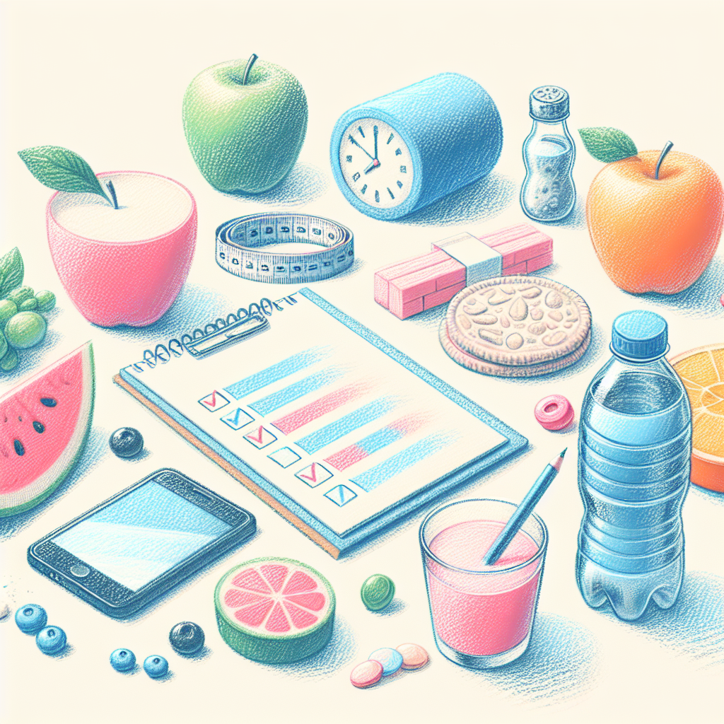 Pastelková ilustrace znázorňující téma: Diety