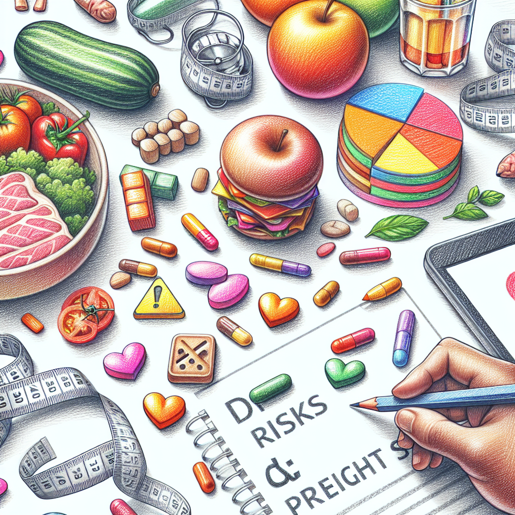 Pastelková ilustrace znázorňující téma: Strava a hubnutí