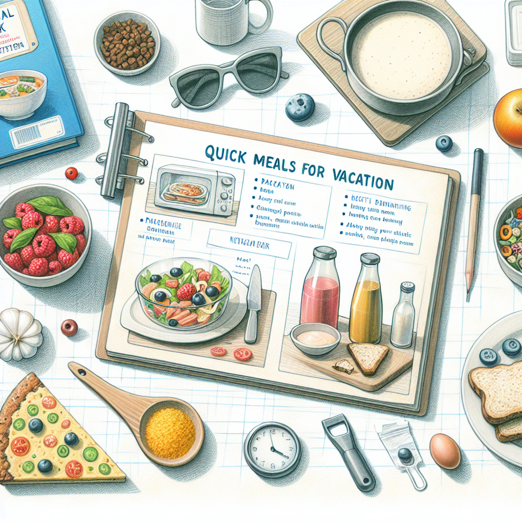 Pastelková ilustrace znázorňující téma: Recepty na dovolenou