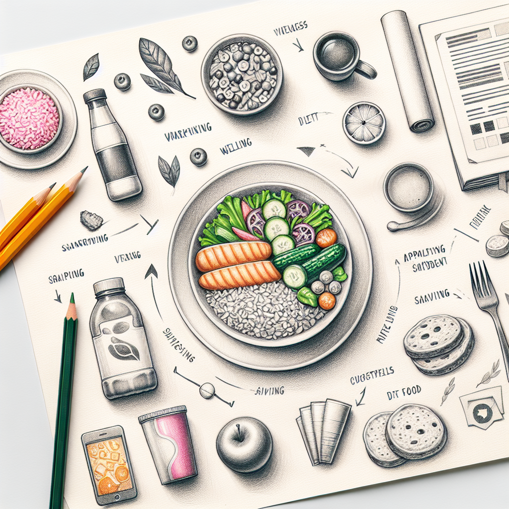Pastelková ilustrace znázorňující téma: Zdravé vaření