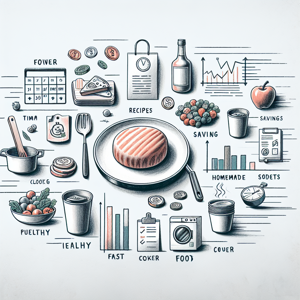 Pastelková ilustrace znázorňující téma: Rychlé večeře