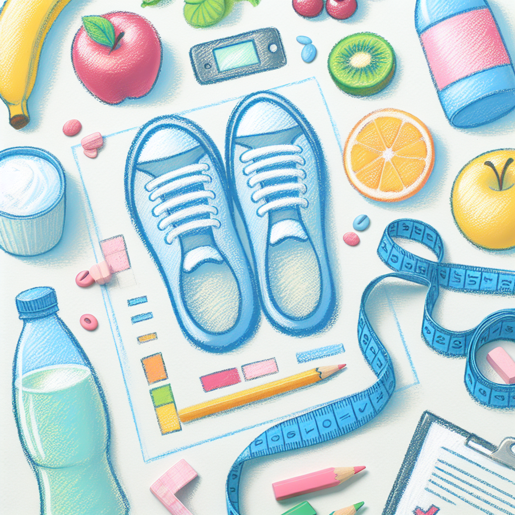 Pastelková ilustrace znázorňující téma: Hubnutí