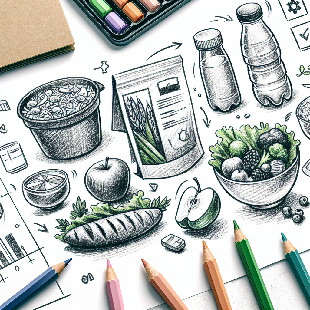Pastelková ilustrace znázorňující téma: Rychlá jídla