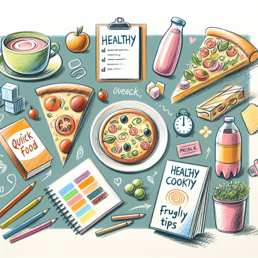 Pastelková ilustrace znázorňující téma: Zdravé vaření