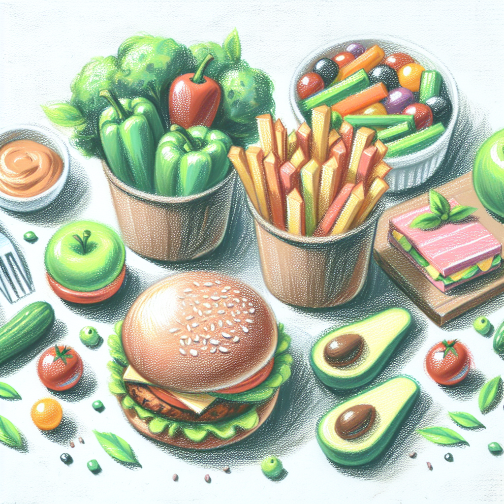 Pastelková ilustrace znázorňující téma: Zdravé stravování
