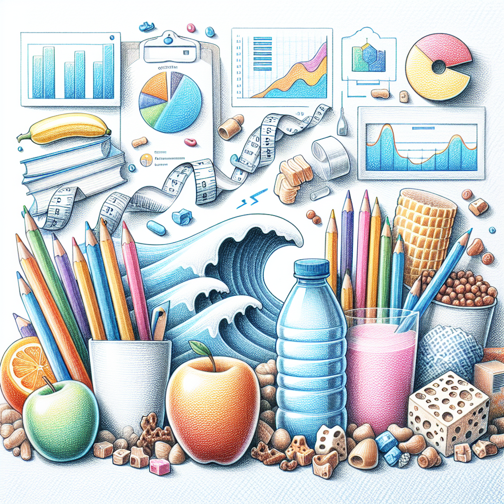 Pastelková ilustrace znázorňující téma: Výživa