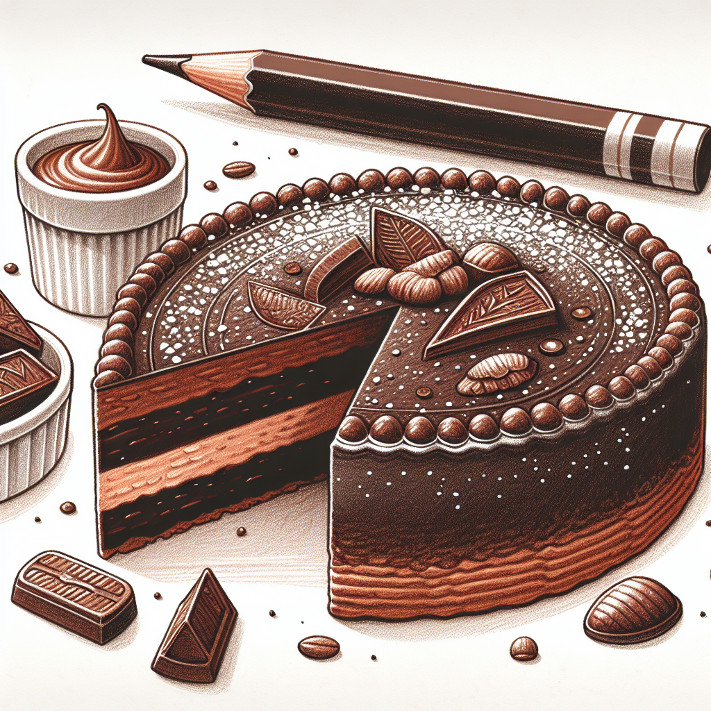 Pastelková ilustrace znázorňující téma: Dezerty