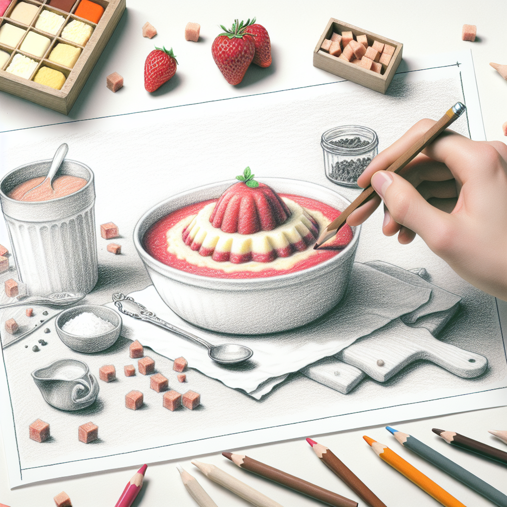 Pastelková ilustrace znázorňující téma: Recepty
