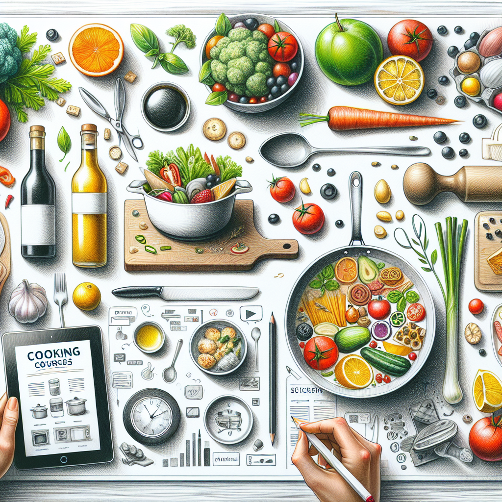 Pastelková ilustrace znázorňující téma: Vaření