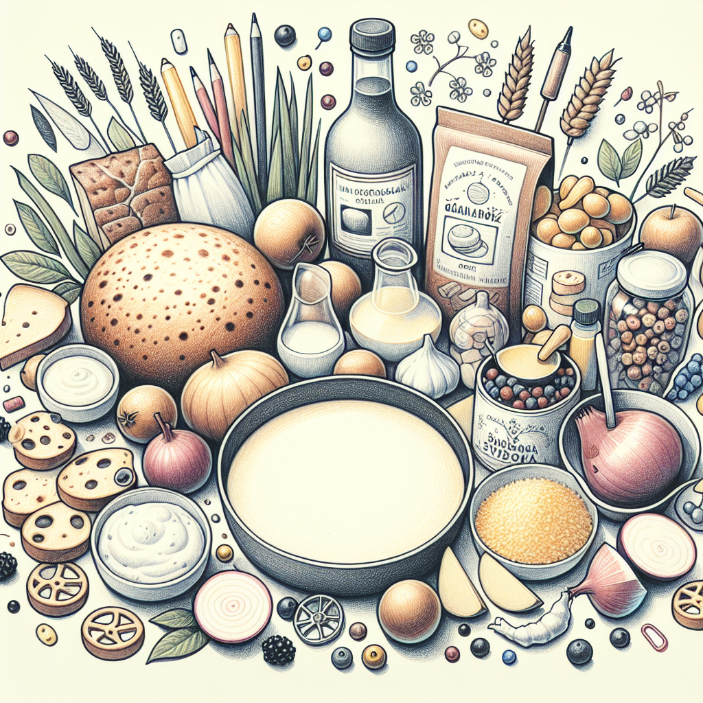 Pastelková ilustrace znázorňující téma: Česká kuchyně