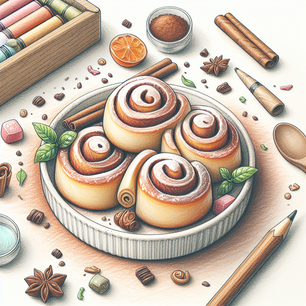 Pastelková ilustrace znázorňující téma: Pečení