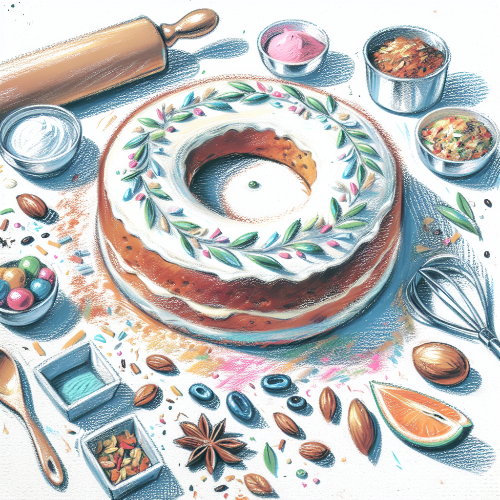 Pastelková ilustrace znázorňující téma: Recepty