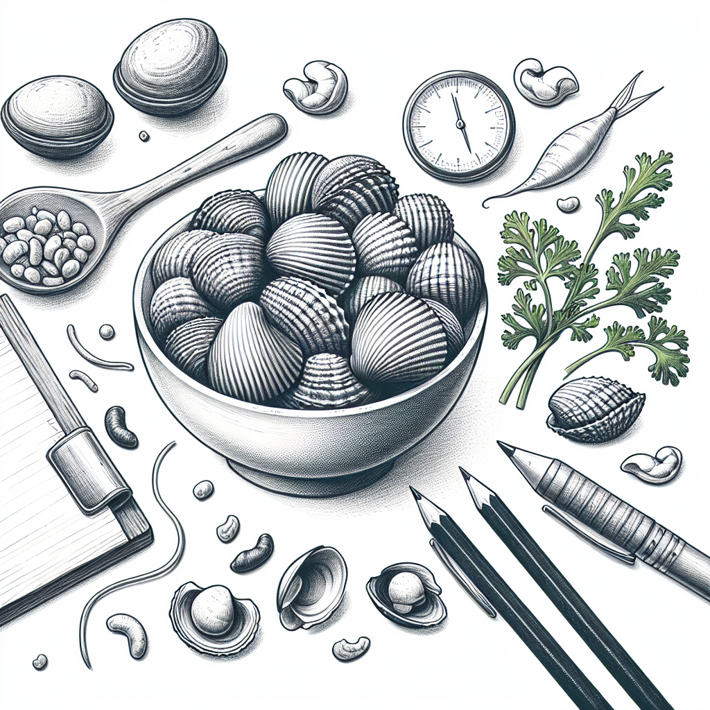 Pastelková ilustrace znázorňující téma: Mořské plody