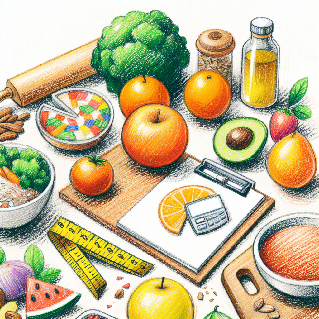 Pastelková ilustrace znázorňující téma: Zdravé stravování