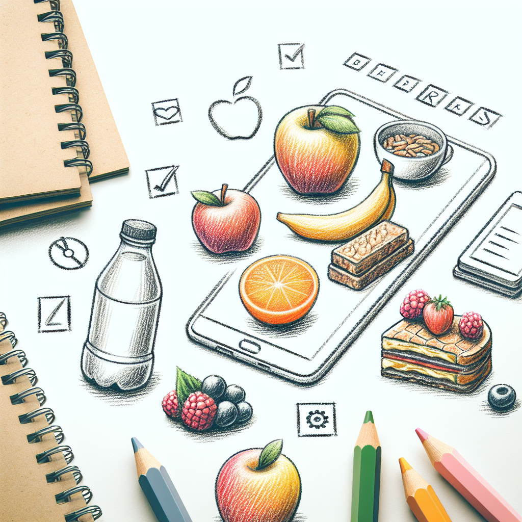 Pastelková ilustrace znázorňující téma: Zdravé stravování