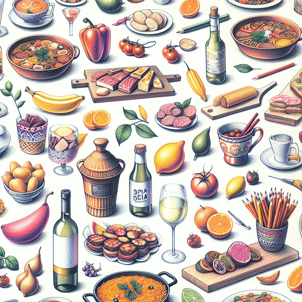 Pastelková ilustrace znázorňující téma: Kuchyně