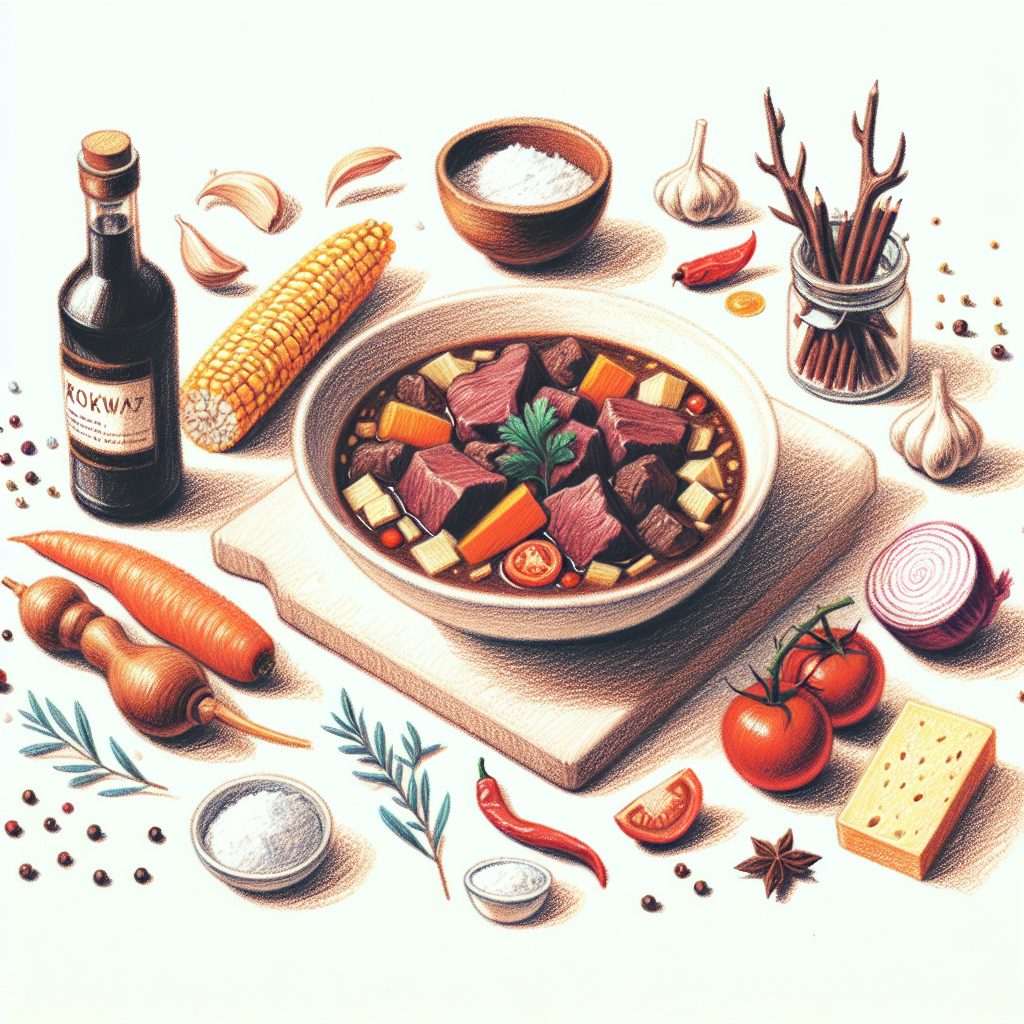 Pastelková ilustrace znázorňující téma: Kuchyně