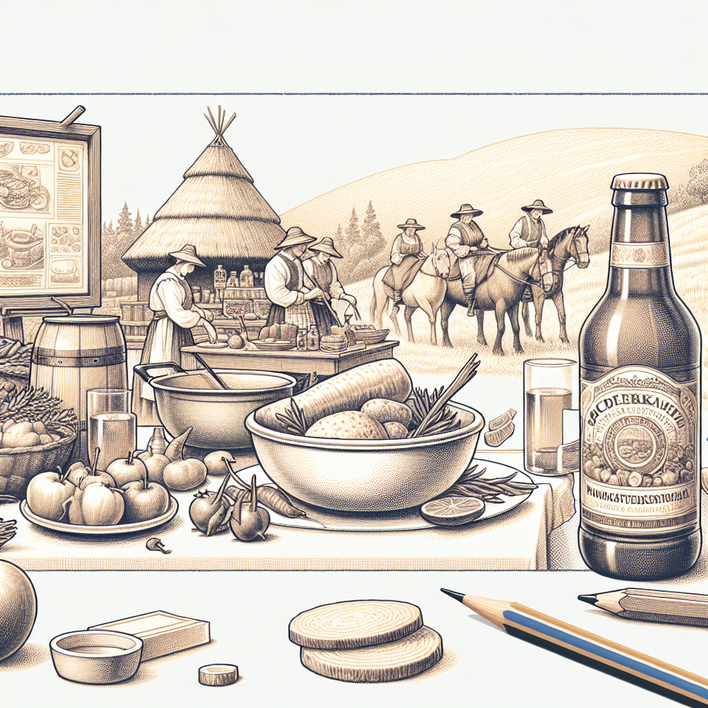 Pastelková ilustrace znázorňující téma: Kulinářství