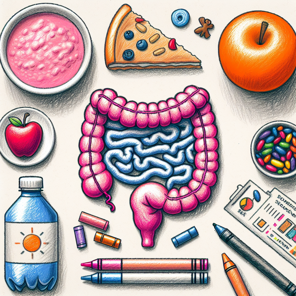 Pastelková ilustrace znázorňující téma: Zdraví a výživa