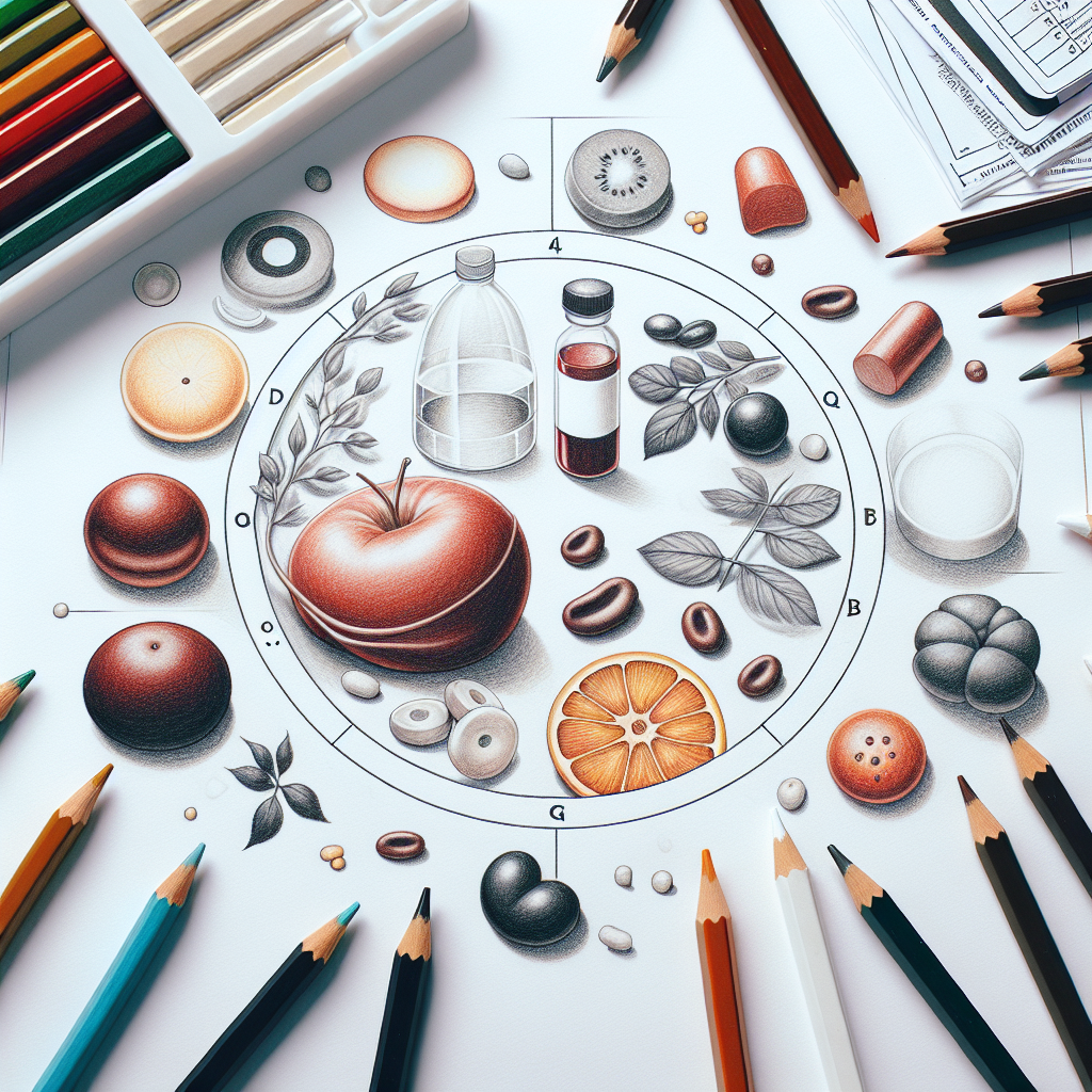 Pastelková ilustrace znázorňující téma: Stravování