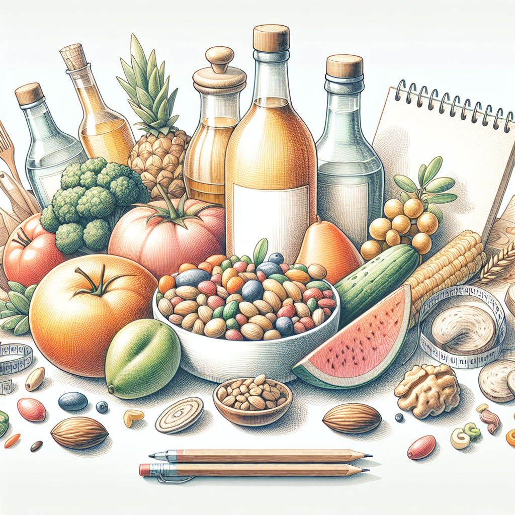Pastelková ilustrace znázorňující téma: Diety